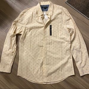 Banana Republic Stretch Slim Yellow Shirt - Large